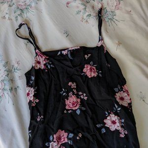 Soft floral crop cami